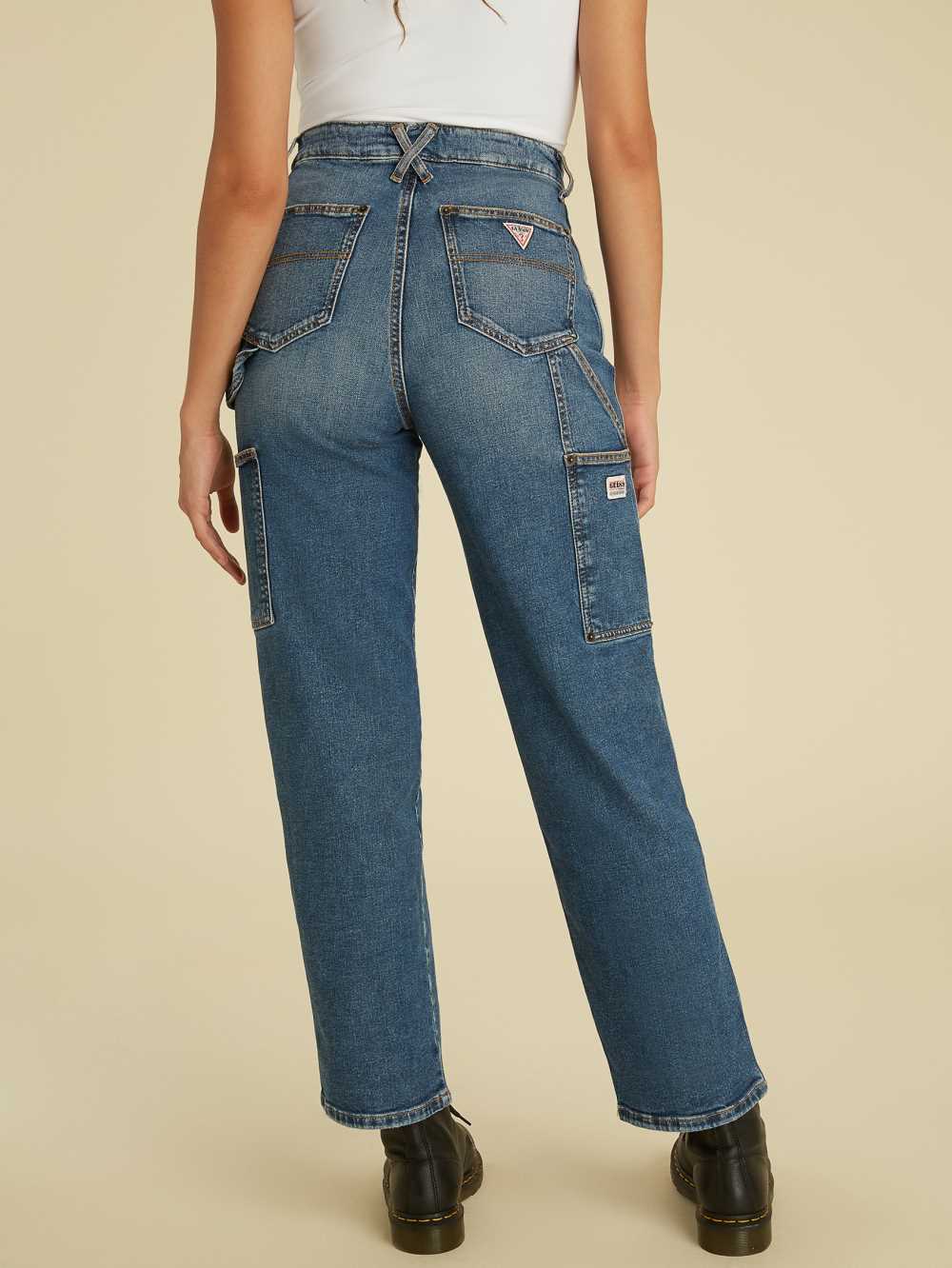 Deep Blue Wash Women's Guess Originals Carpenter Jeans Australia Sale | 908RVOCXN