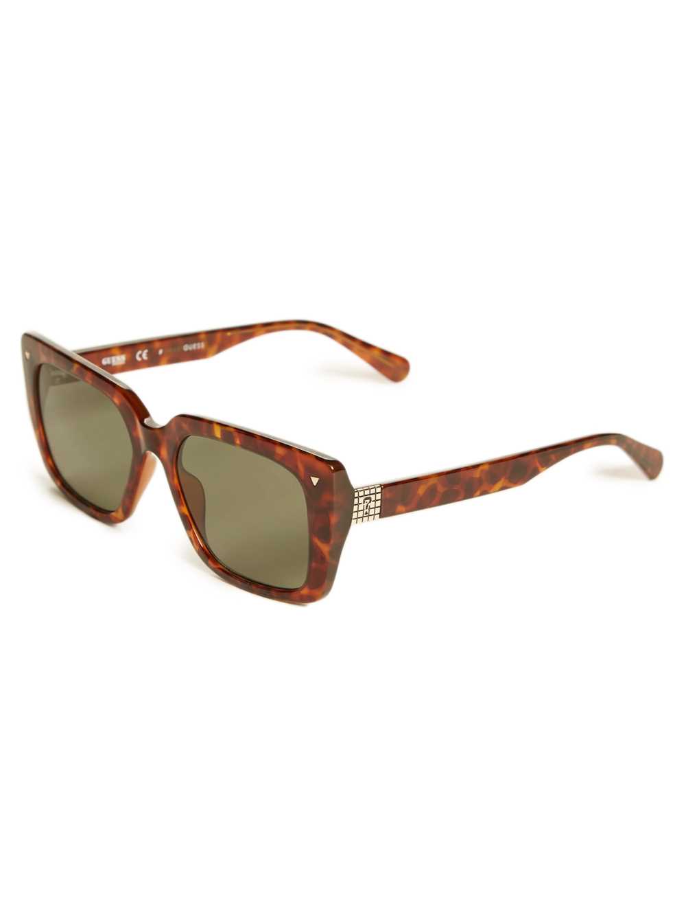 Flower Brown Men's Guess Originals Square Sunglasses Australia Sale | 104VDHWZM