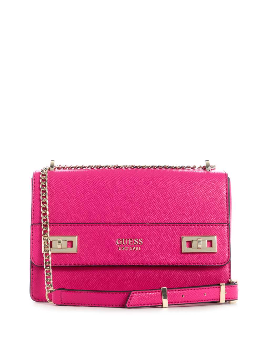 Fuchsia Women\'s Guess Katey Convertible Crossbody Bags Australia Sale | 163GHAOFZ