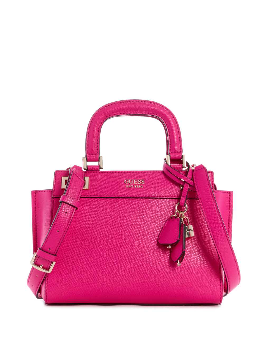 Fuchsia Women\'s Guess Katey Girlfriend Satchel Bags Australia Sale | 691RDYJZX