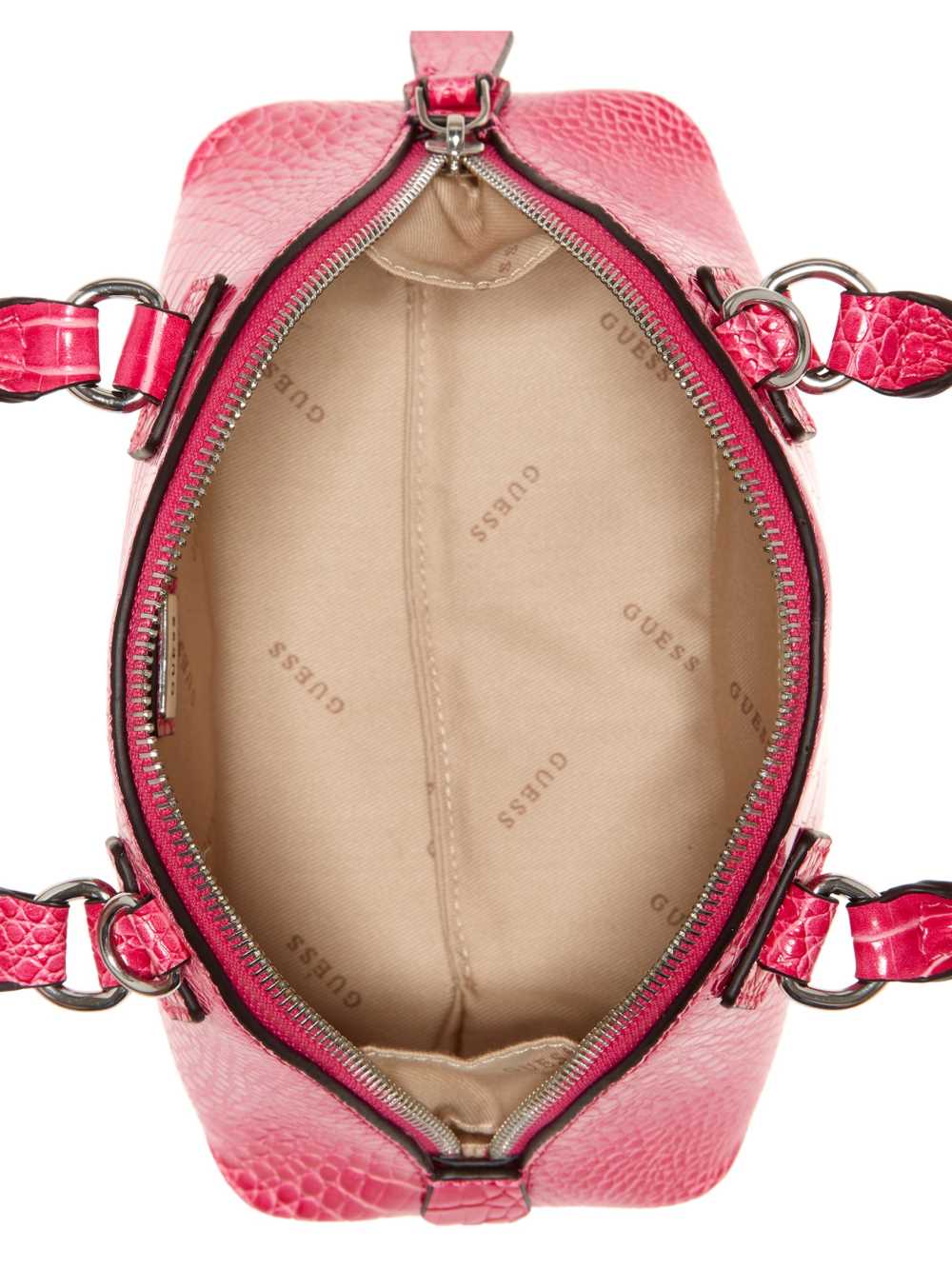 Fuchsia Women's Guess Shilah Small Dome Crossbody Bags Australia Sale | 073UTXQPM