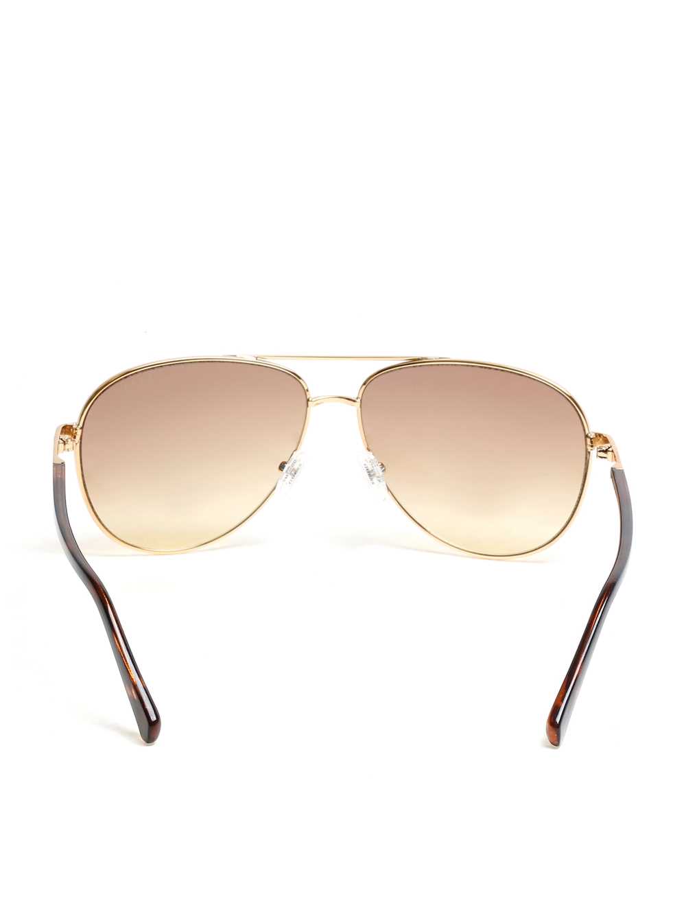 Gold Men's Guess Aviator Metal Sunglasses Australia Sale | 650KIALMD