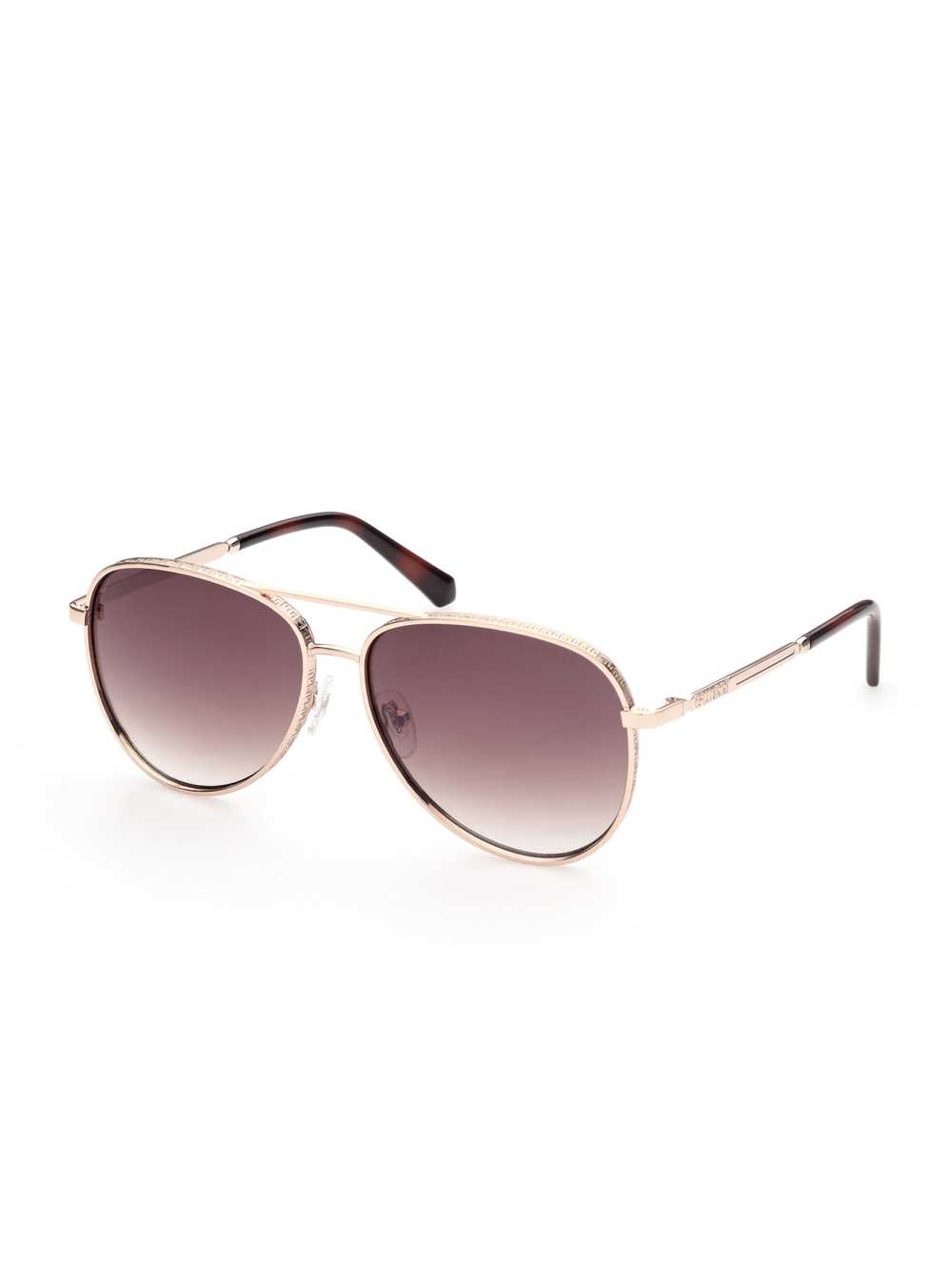 Gold Men's Guess Aviator Sunglasses Australia Sale | 873UJAGSR