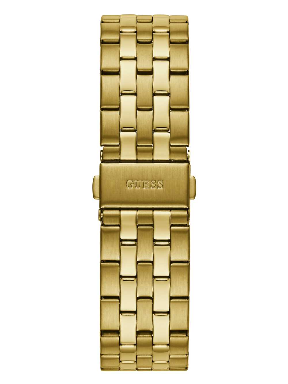 Gold Men's Guess Black Gold-Tone Multifunction Watches Australia Sale | 546BWRDYX