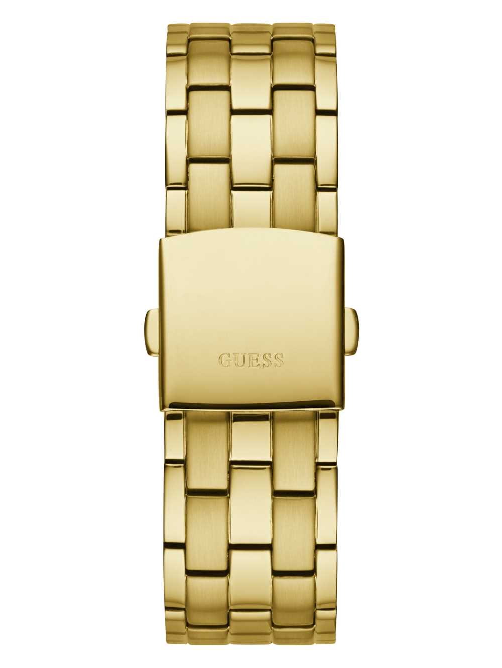 Gold Men's Guess Gold-Tone Rhinestone Multifunction Watches Australia Sale | 623UJIRHT