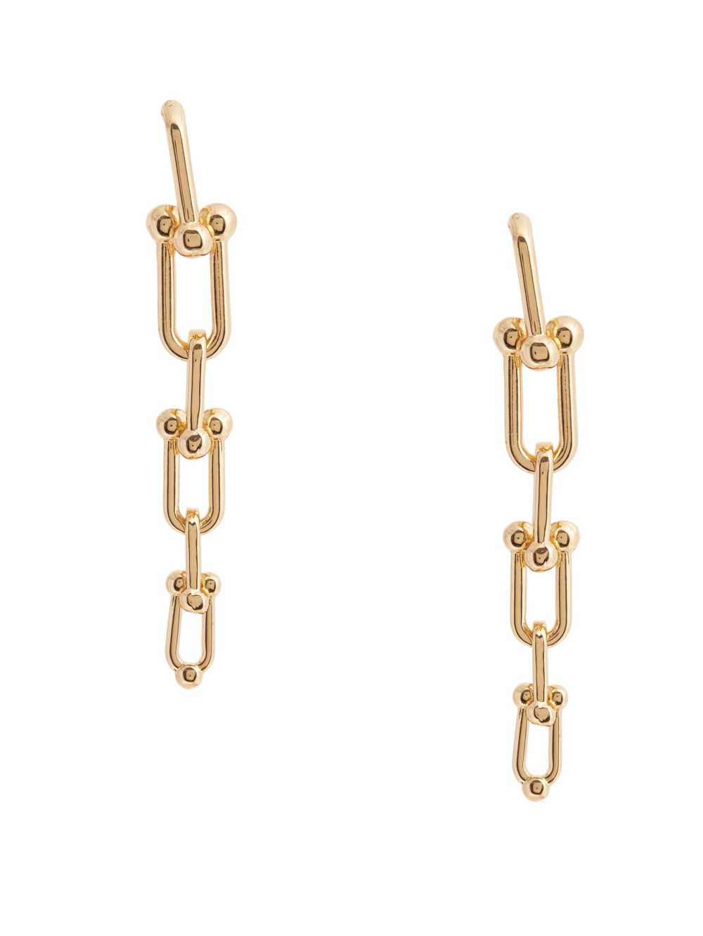 Gold Women\'s Guess 14KT Ball Chain-Link Drop Earrings Australia Sale | 952YTMSZK