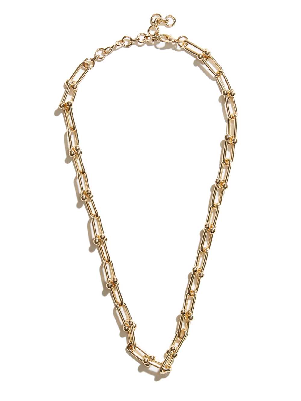 Gold Women\'s Guess 14KT Ball Paperclip Chain Necklace Australia Sale | 283YJMOBV