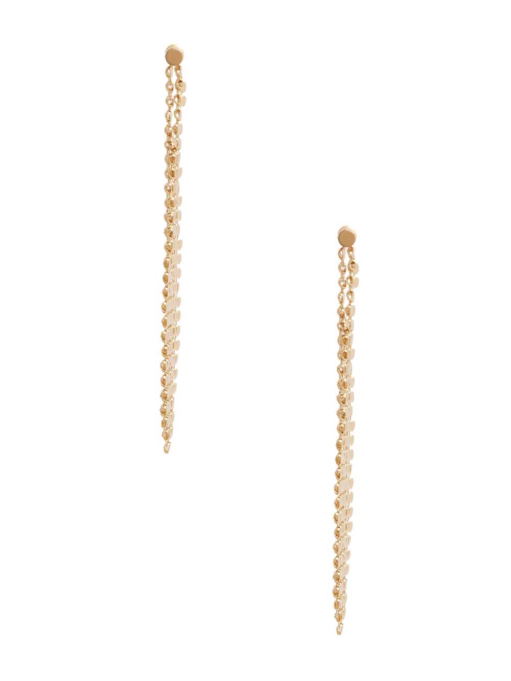 Gold Women's Guess 14KT Plated Chainmail Earrings Australia Sale | 038CLOPMI