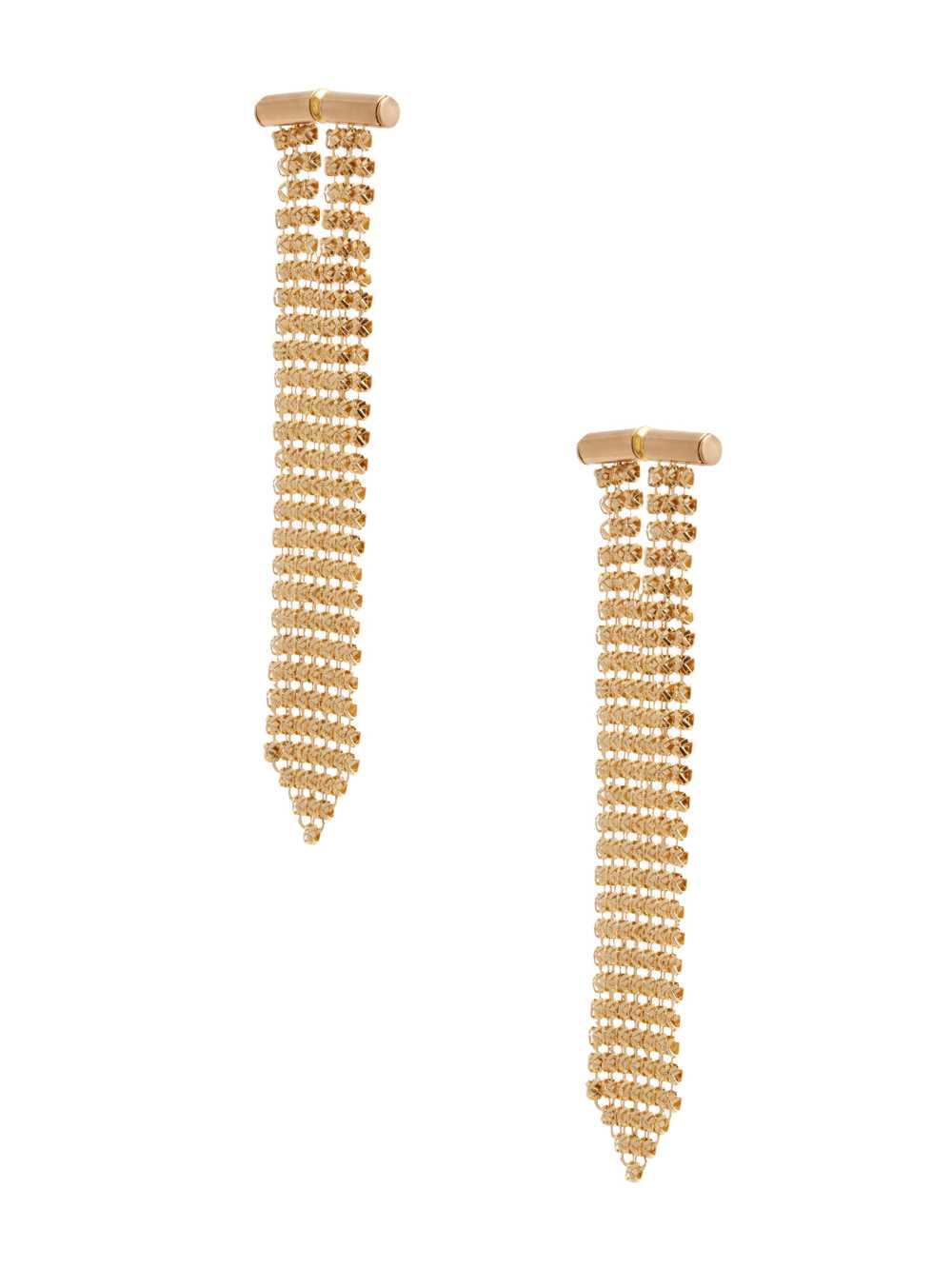 Gold Women\'s Guess 14KT Plated Chainmail Earrings Australia Sale | 038CLOPMI