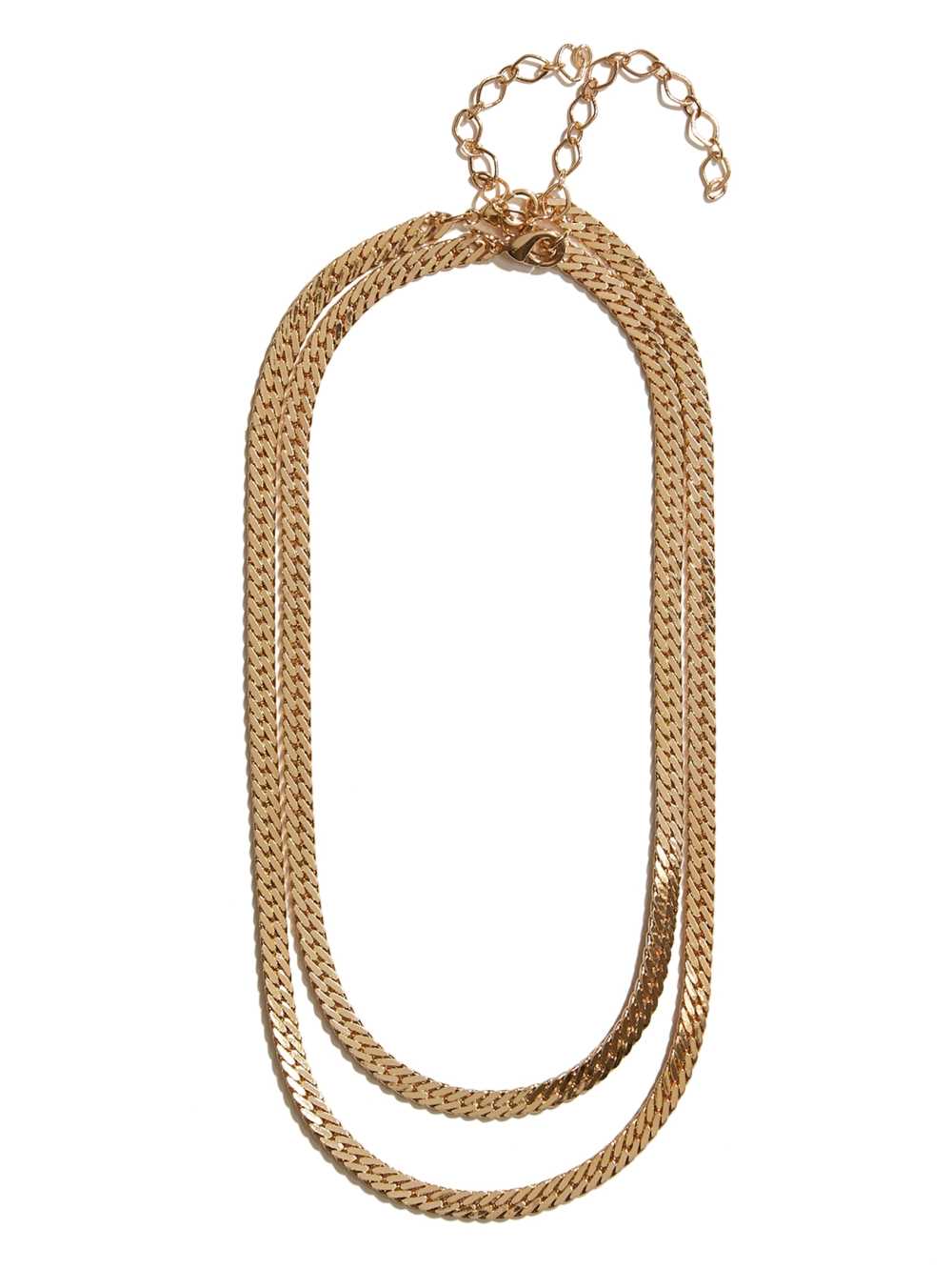 Gold Women\'s Guess 14KT Plated Double Chain Necklace Australia Sale | 943SFCYUD