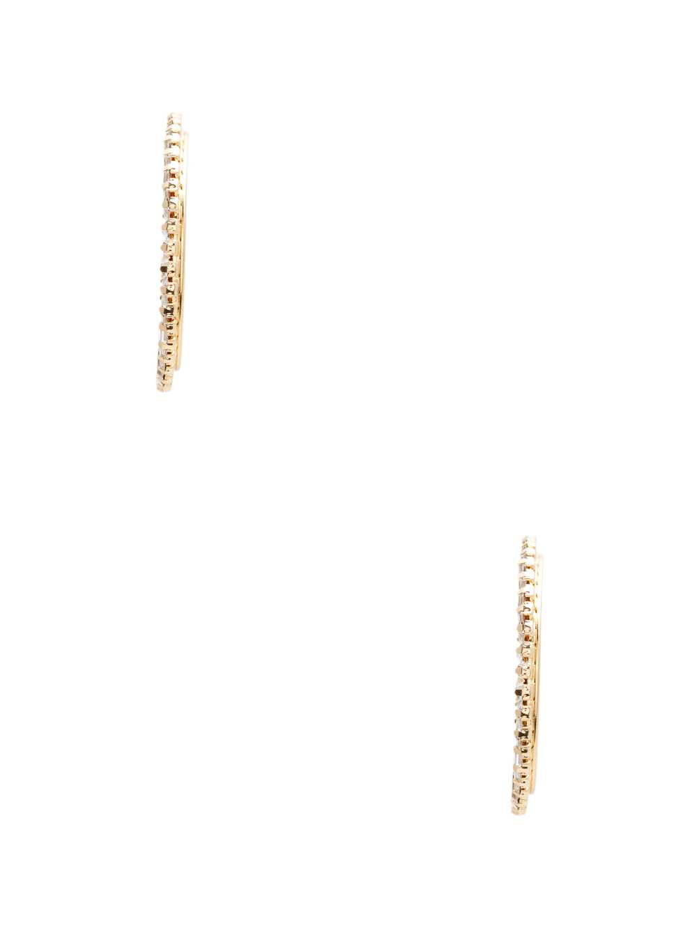 Gold Women's Guess Baguette Hoop Earrings Australia Sale | 281LEMYZV