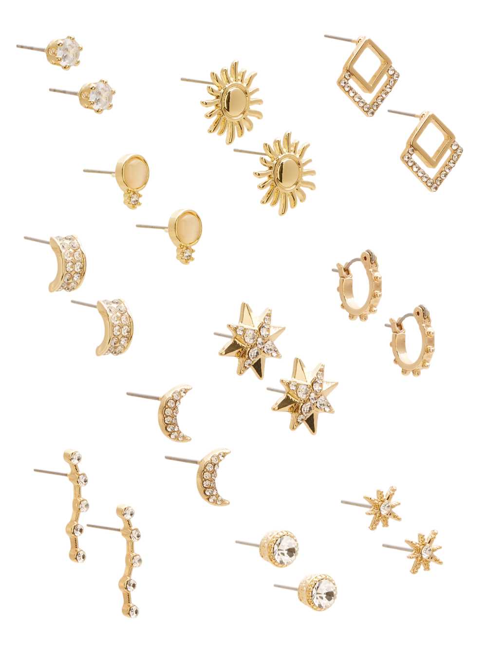 Gold Women's Guess Glamour Stud Set Earrings Australia Sale | 674CLQRTW