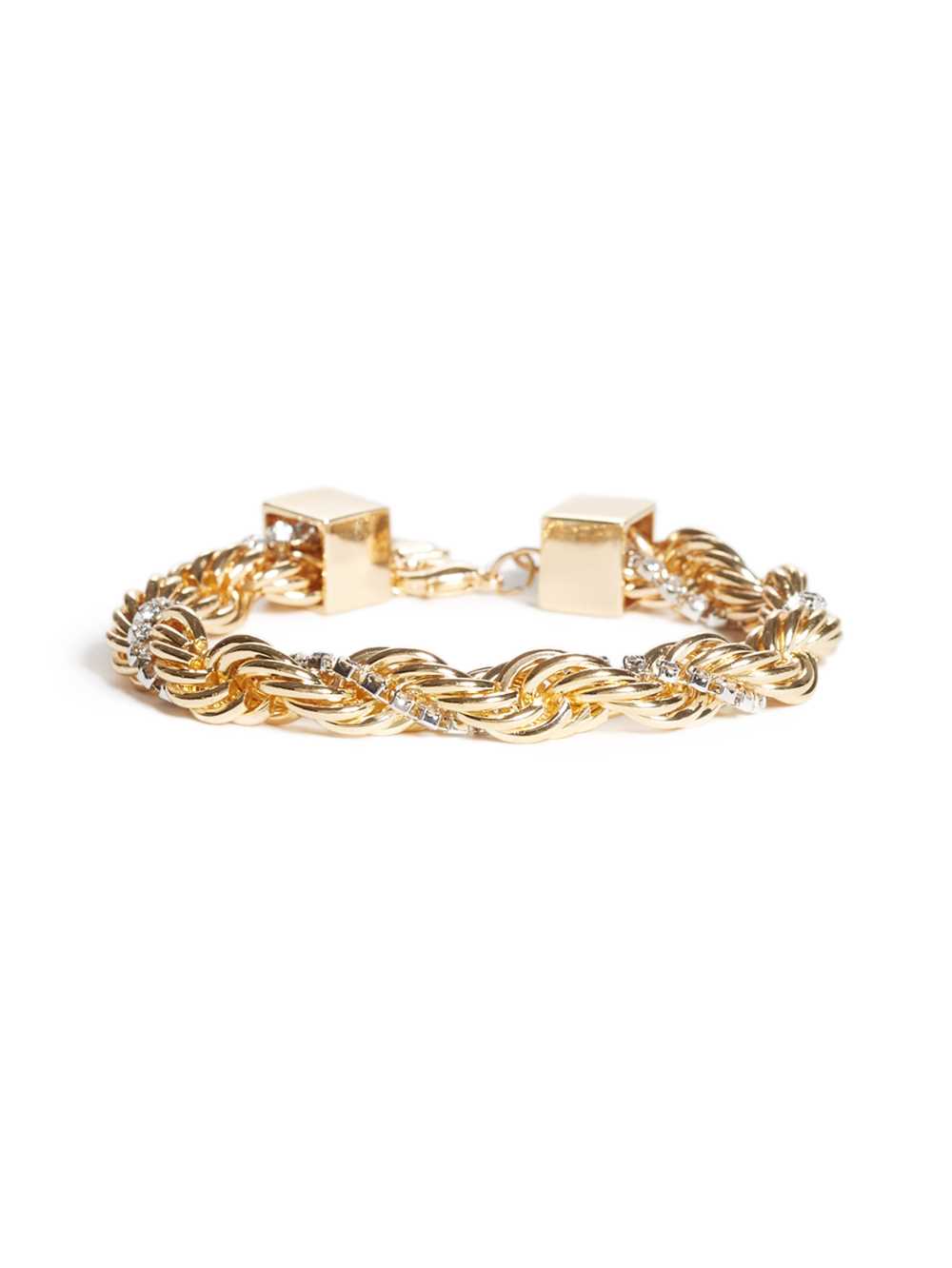 Gold Women's Guess Gold-Tone Braided Bracelet Australia Sale | 261QMBVLG