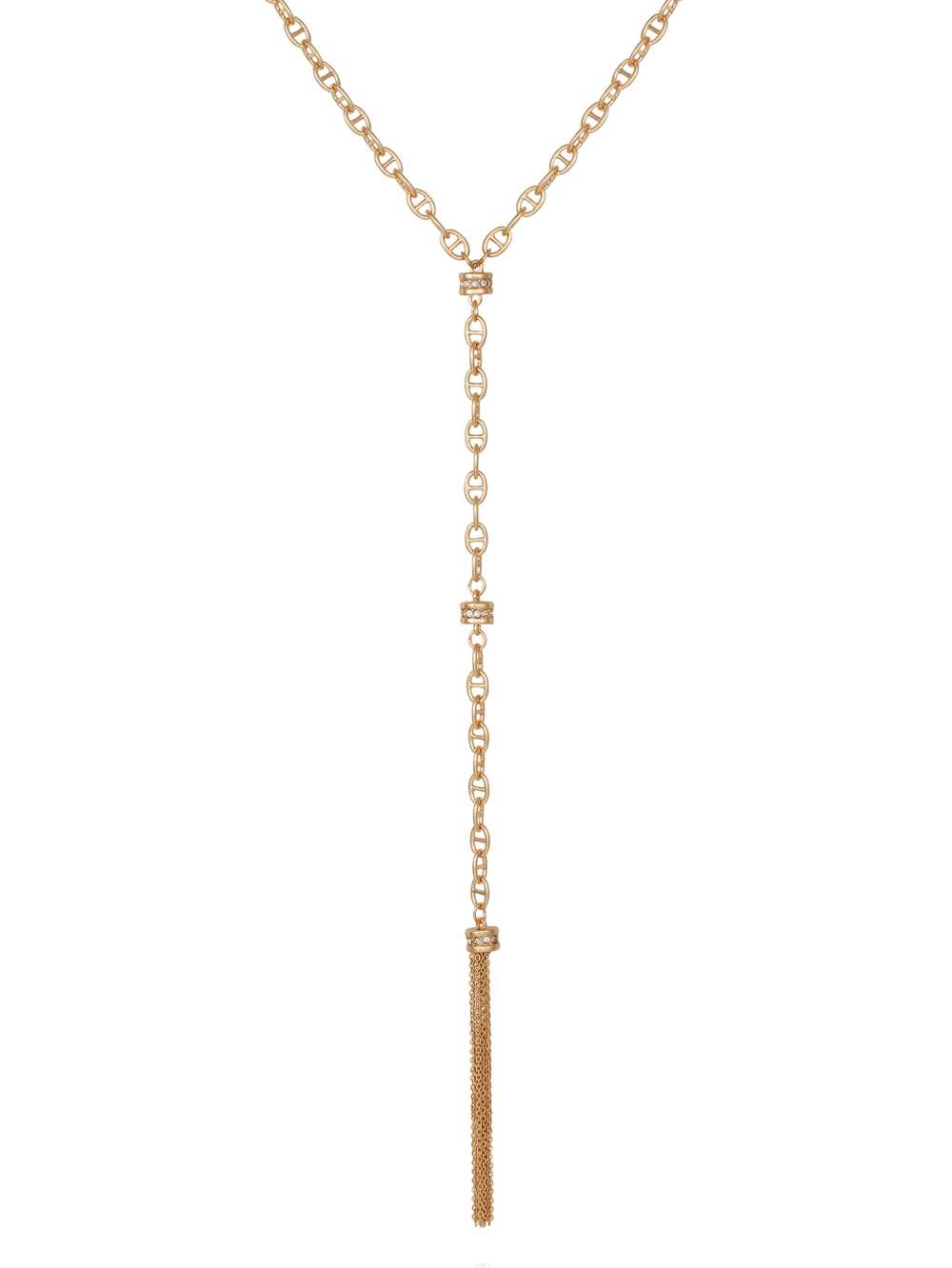 Gold Women\'s Guess Gold-Tone Chain Y Necklace Australia Sale | 251TYASUN