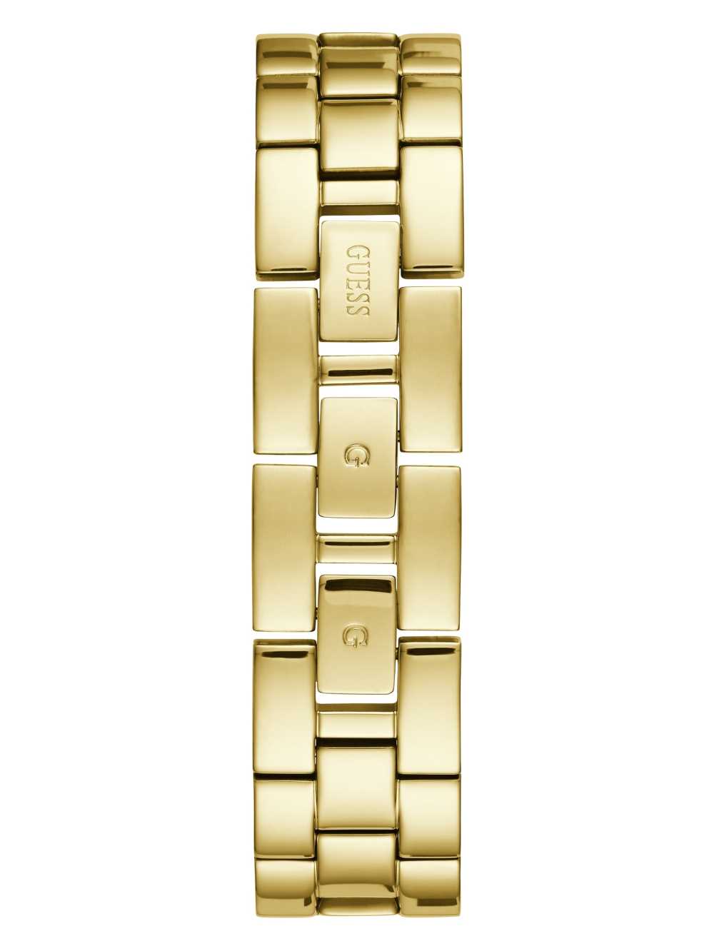 Gold Women's Guess Gold-Tone Crystal Bangle Analog Watches Australia Sale | 025PHKFGT