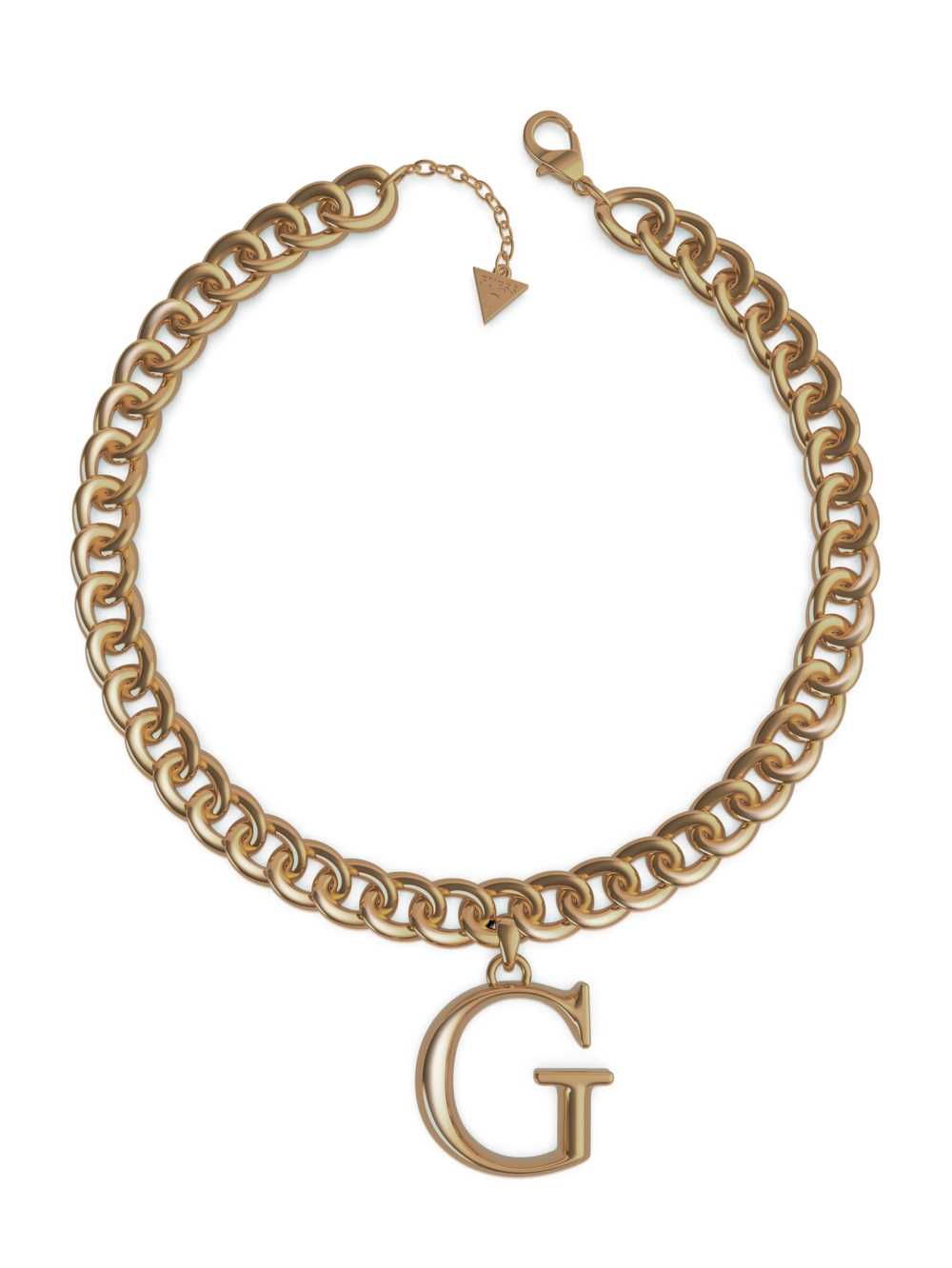 Gold Women\'s Guess Gold-Tone G Logo Curb Chain Necklace Australia Sale | 659IVCWOM