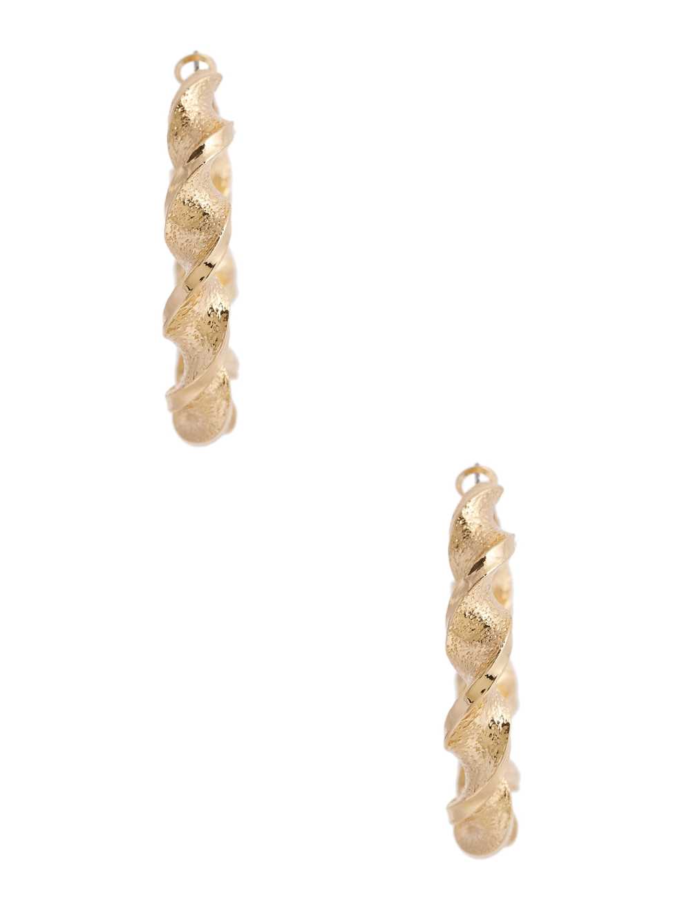 Gold Women's Guess Gold-Tone Large Twisted Hoop Earrings Australia Sale | 619VSBKCI