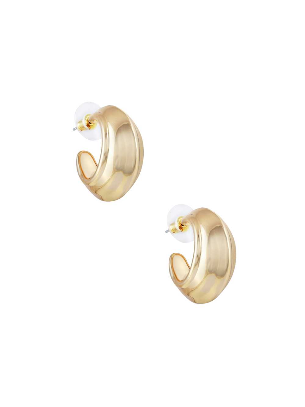 Gold Women\'s Guess Gold-Tone Wide Hoop Earrings Australia Sale | 426NPYEJB