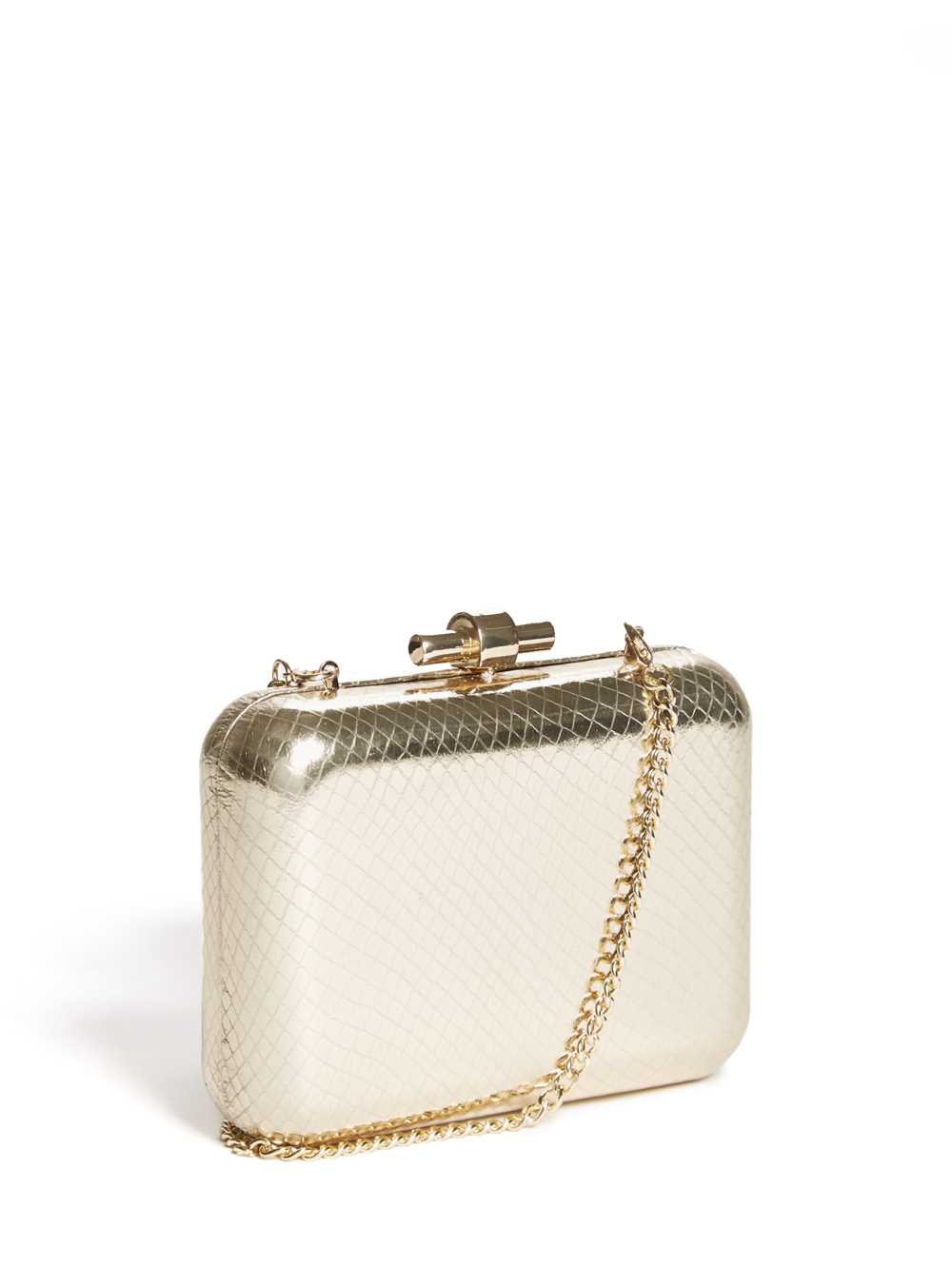 Gold Women's Guess Python Leather Clutch Handbags Australia Sale | 807UYSCIL