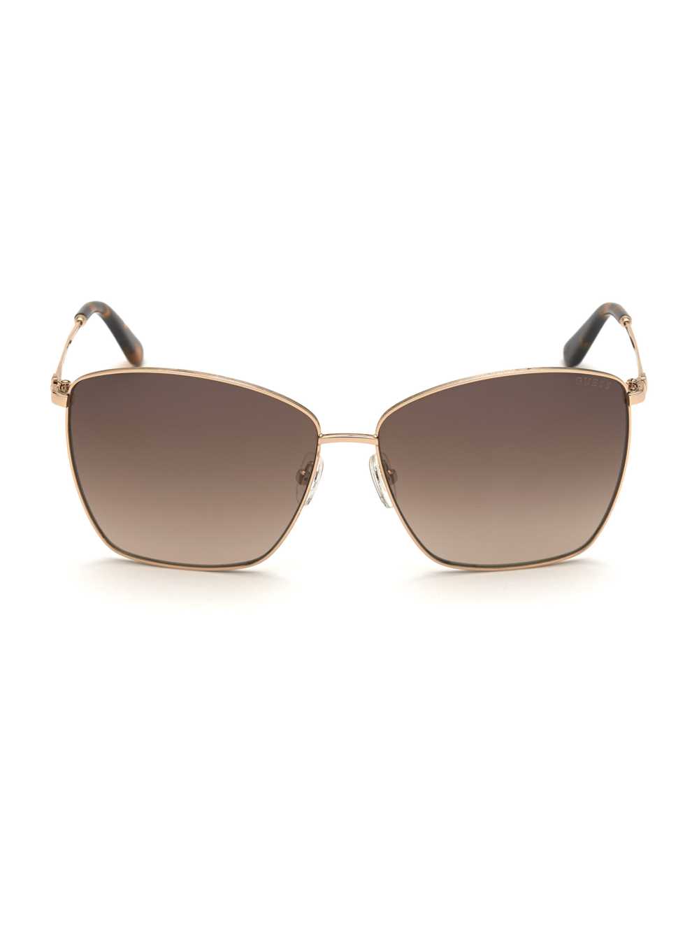 Gold Women\'s Guess Square Metal Sunglasses Australia Sale | 298ZTVFSH