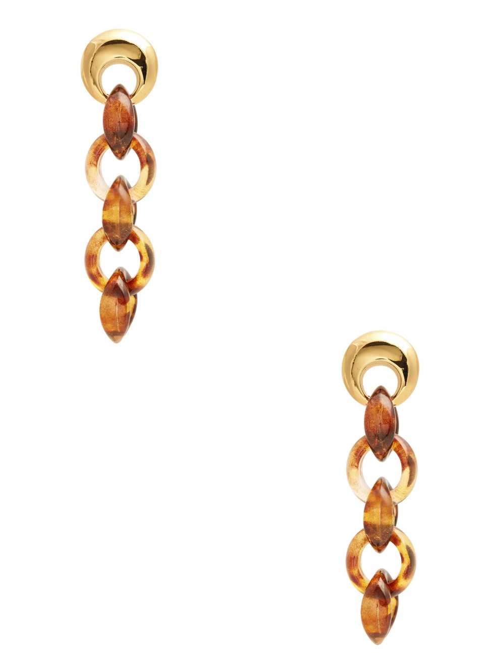 Gold Women\'s Guess Tortoise Chain Earrings Australia Sale | 824EHOSWT