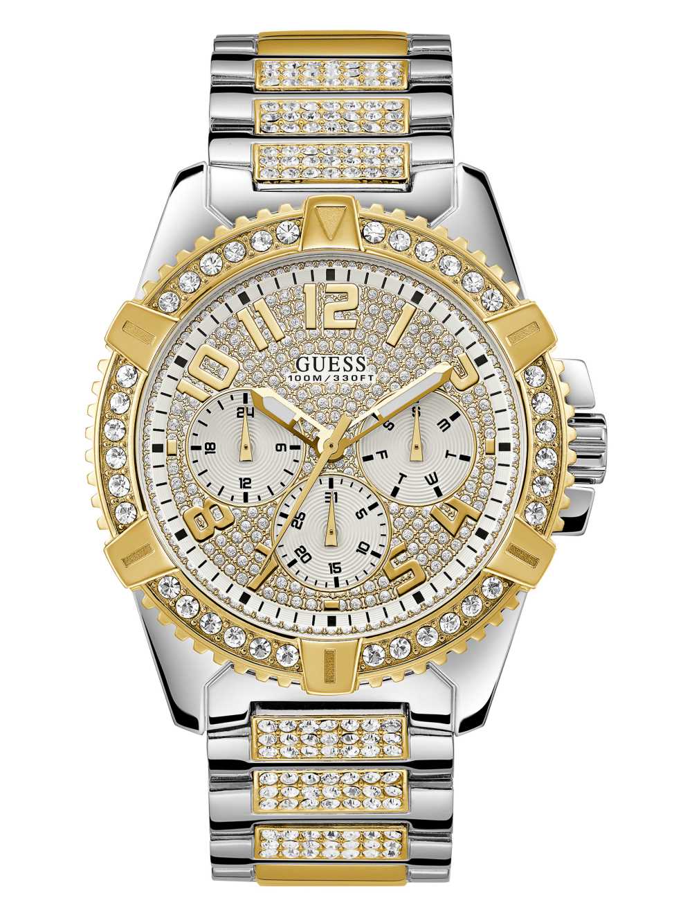 Gold Women\'s Guess Two-Tone Multifunction Watches Australia Sale | 524UEKRSJ