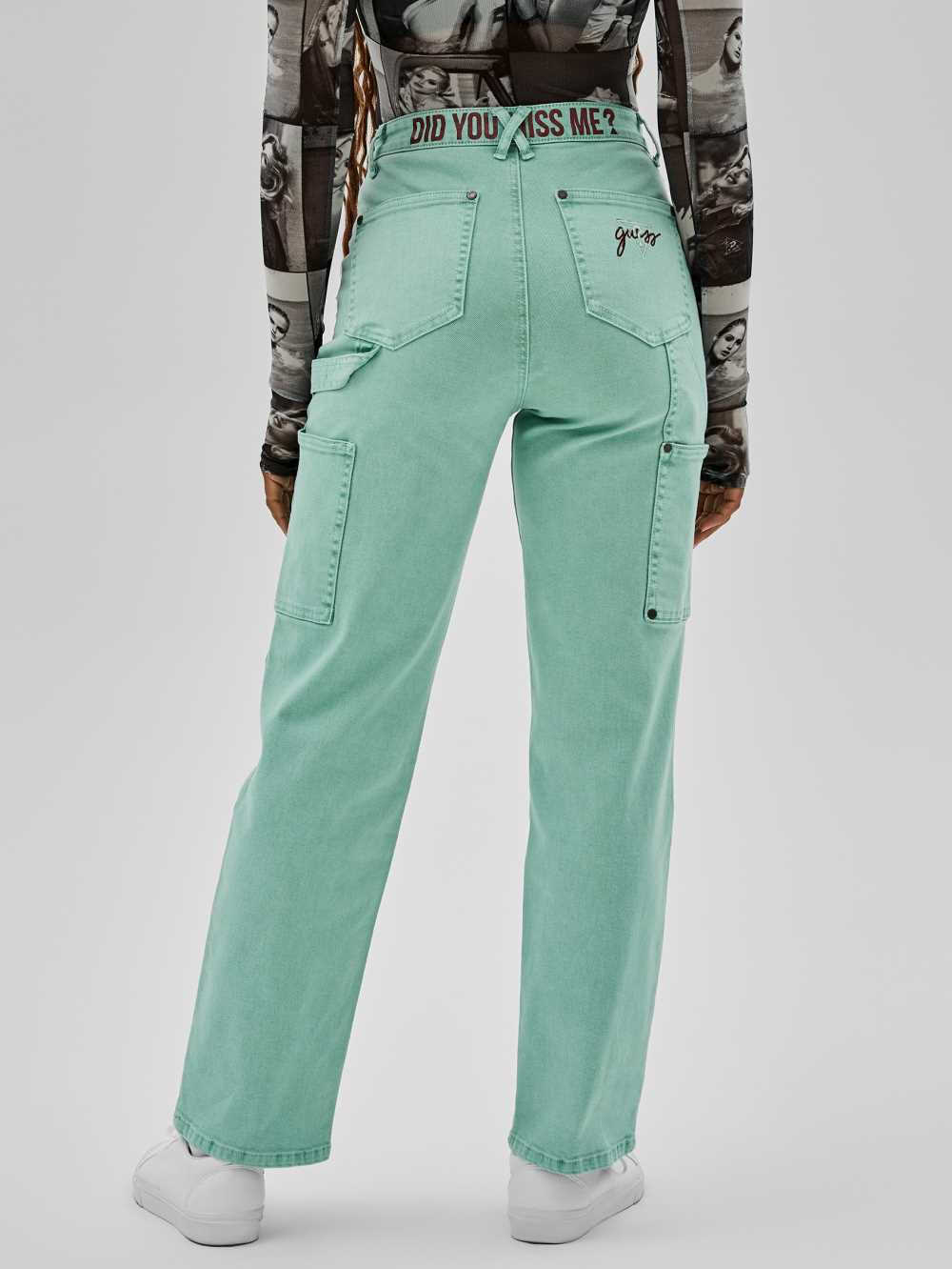 Green Blue Women's Guess Originals x Anna Nicole Smith Cargo Jeans Australia Sale | 231OWBQGM