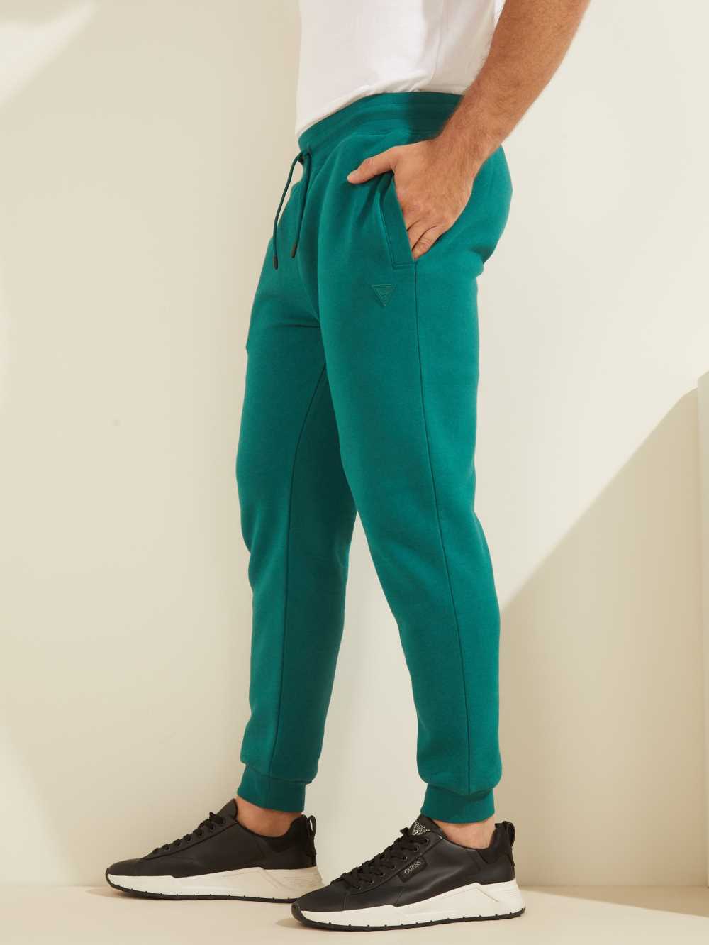 Green Men's Guess Eco Aldwin Sweatpants Australia Sale | 825INLAXG