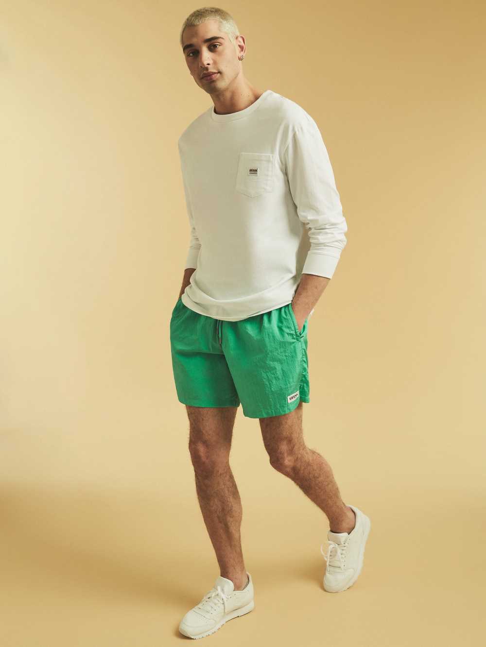 Green Men's Guess Originals Kit Nylon Shorts Australia Sale | 153MLWPDX