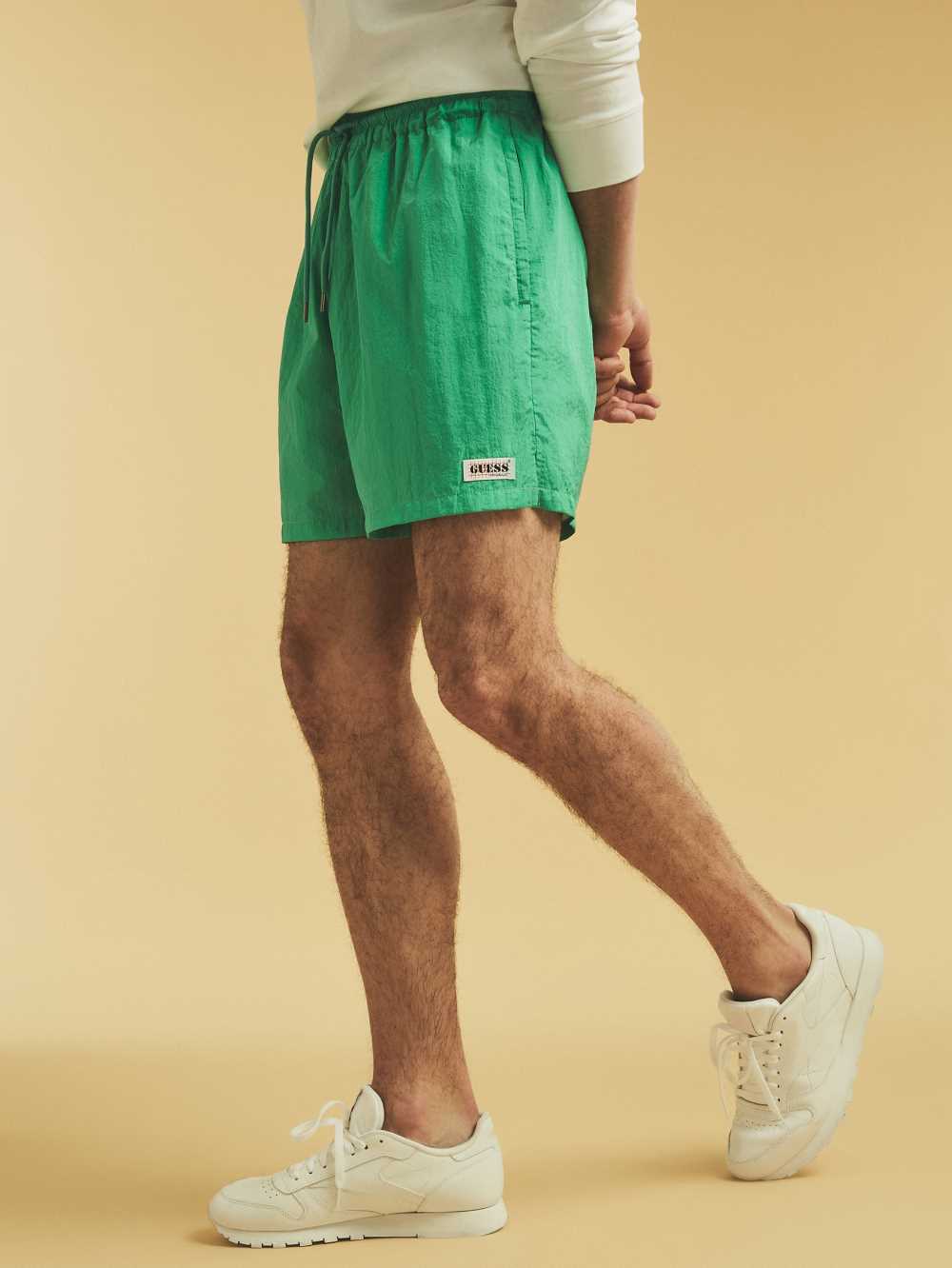 Green Men's Guess Originals Kit Nylon Shorts Australia Sale | 153MLWPDX