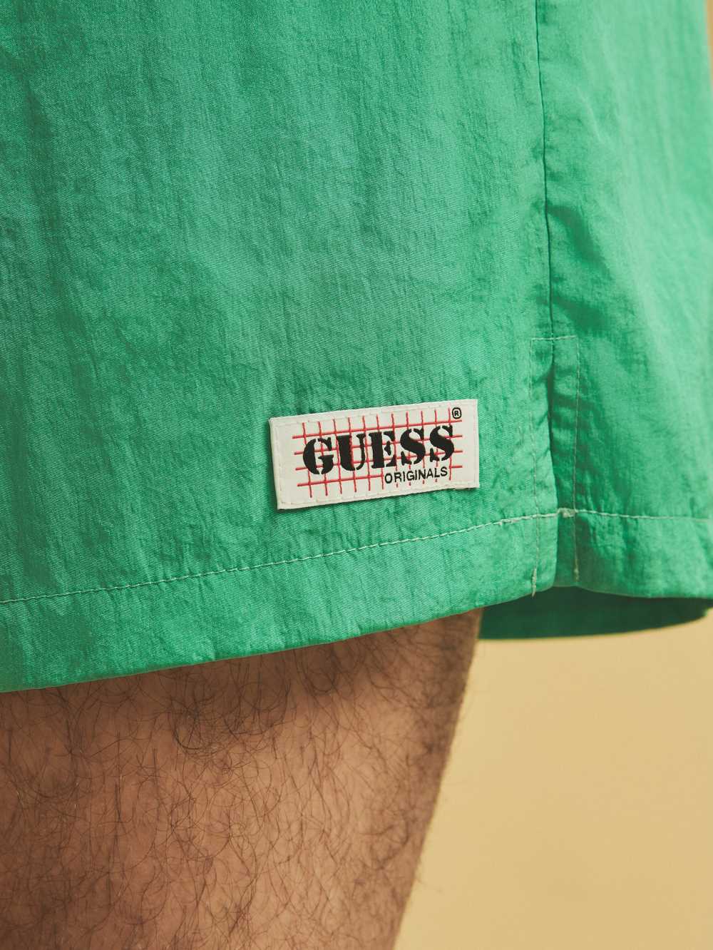 Green Men's Guess Originals Kit Nylon Shorts Australia Sale | 153MLWPDX