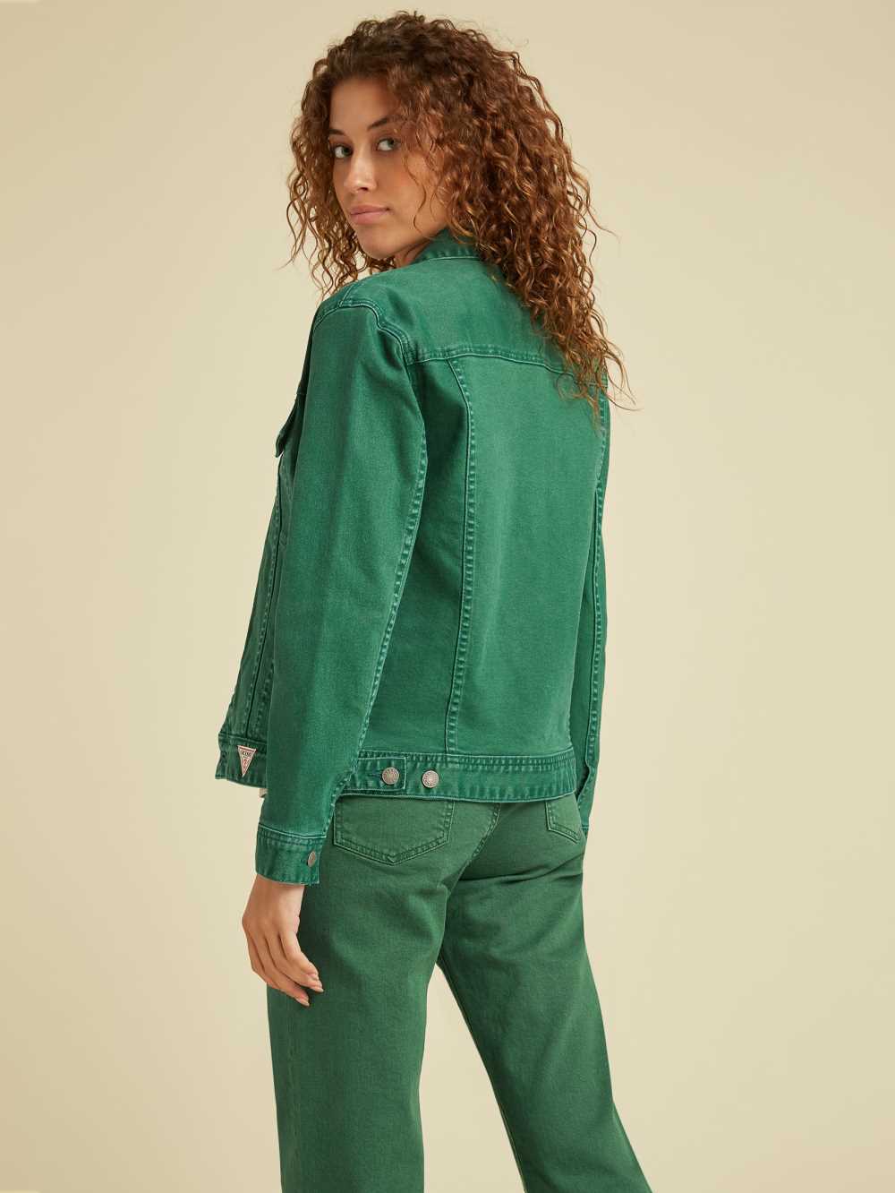 Green Wash Women's Guess Originals Dyed Denim Jackets Australia Sale | 950NPGULX