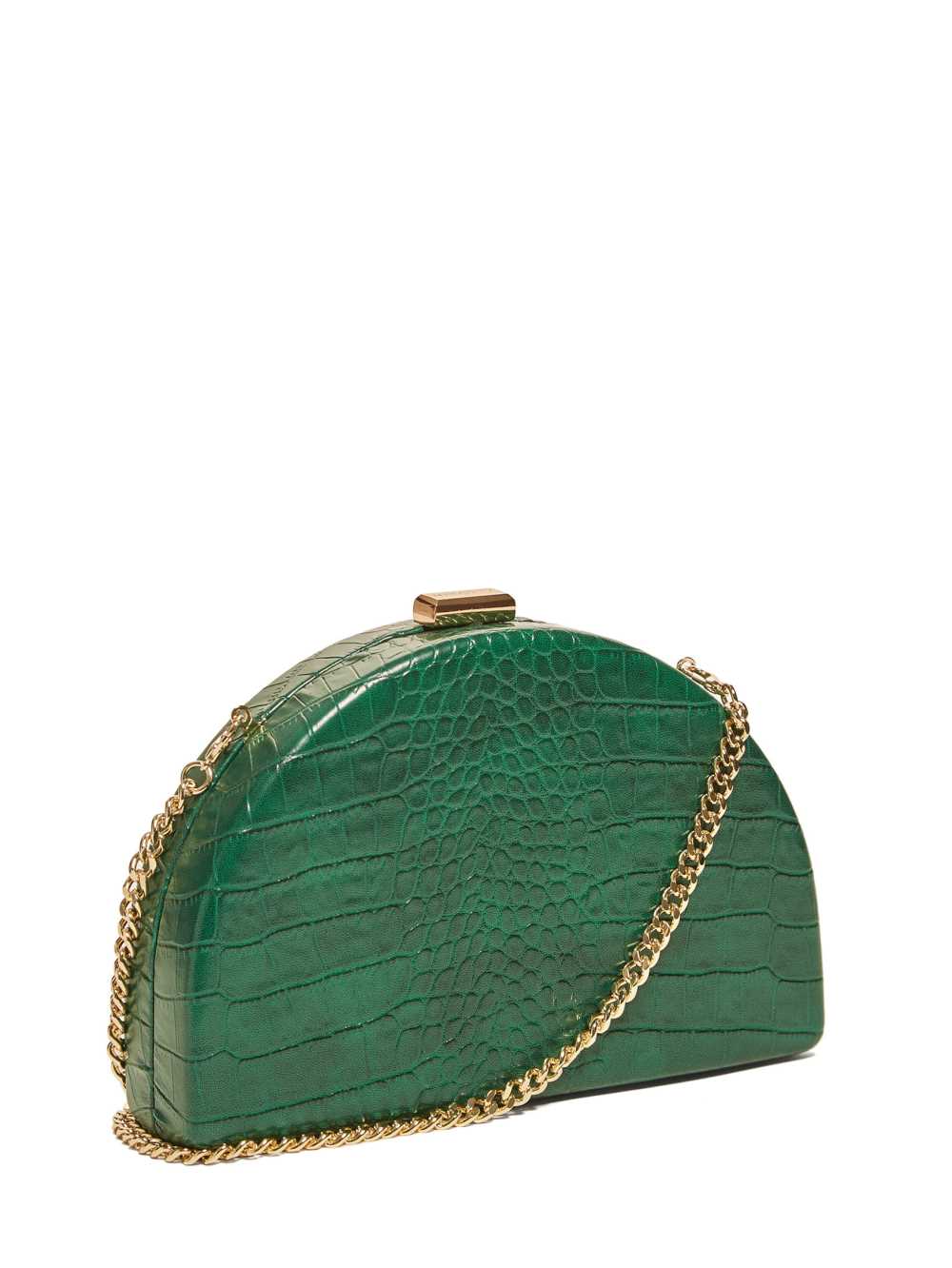 Green Women's Guess Croc Clutch Crossbody Bags Australia Sale | 495EKRTCL