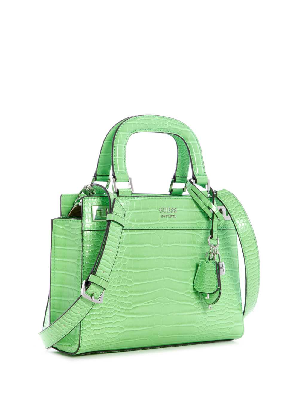 Green Women's Guess Katey Girlfriend Satchel Bags Australia Sale | 813ONSLHA