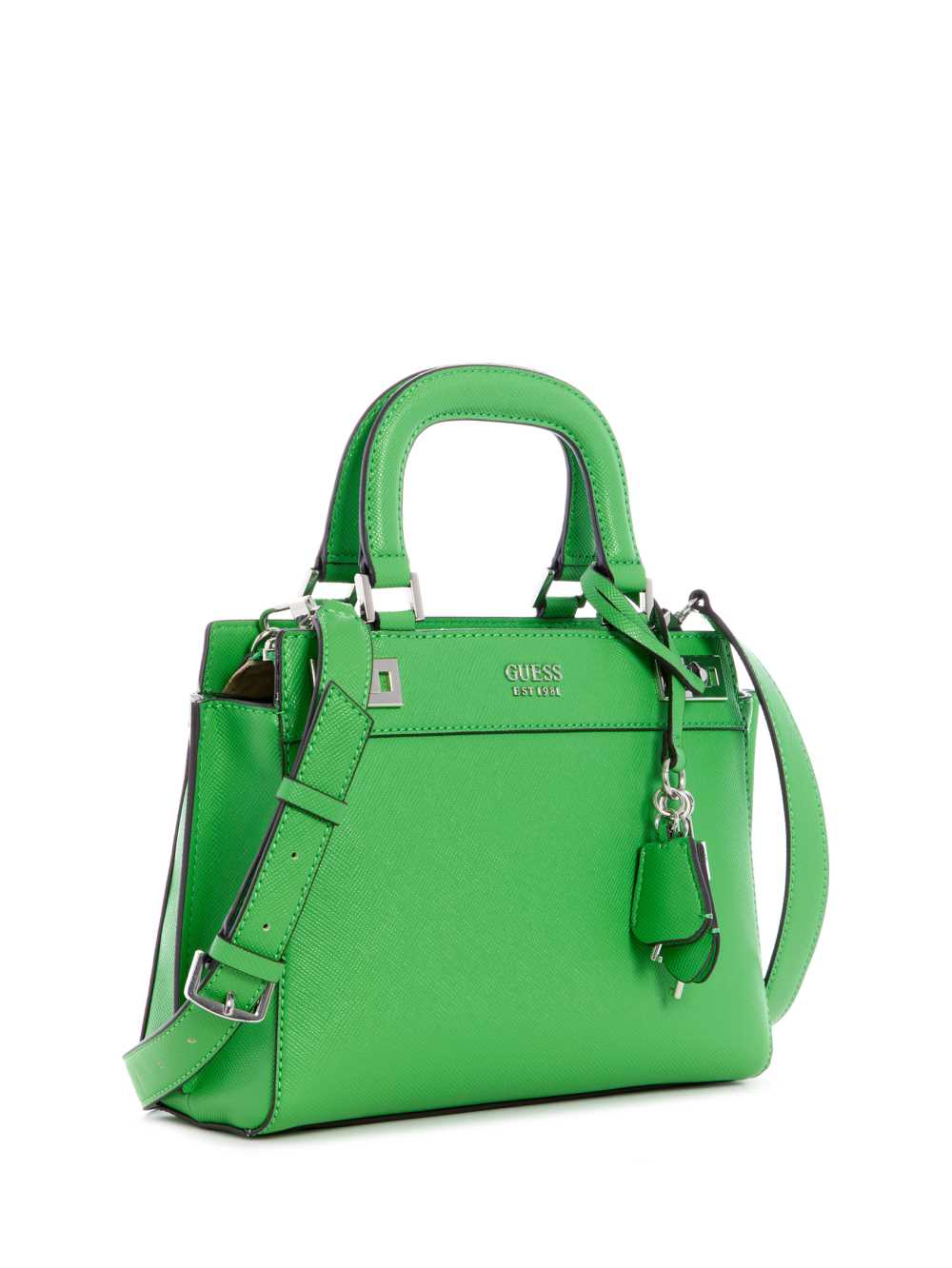 Green Women's Guess Katey Girlfriend Satchel Bags Australia Sale | 876LFRNCH