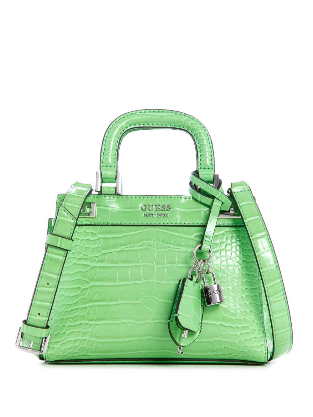 Green Women\'s Guess Katey Mini Satchel Bags Australia Sale | 490ZUBQRK