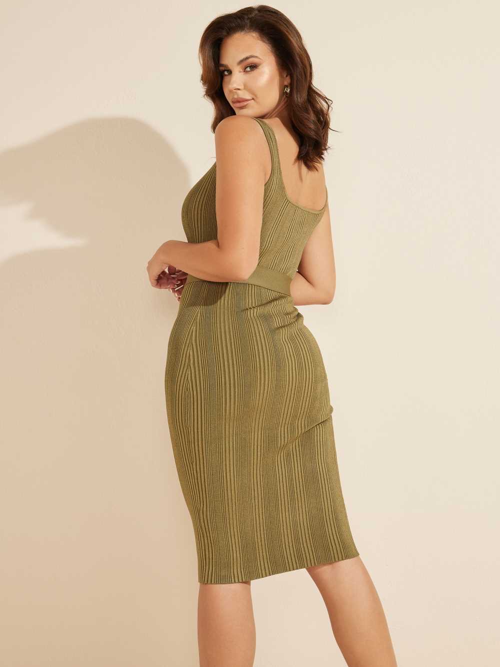 Green Women's Guess Leon Dresses Australia Sale | 094LQWUTB