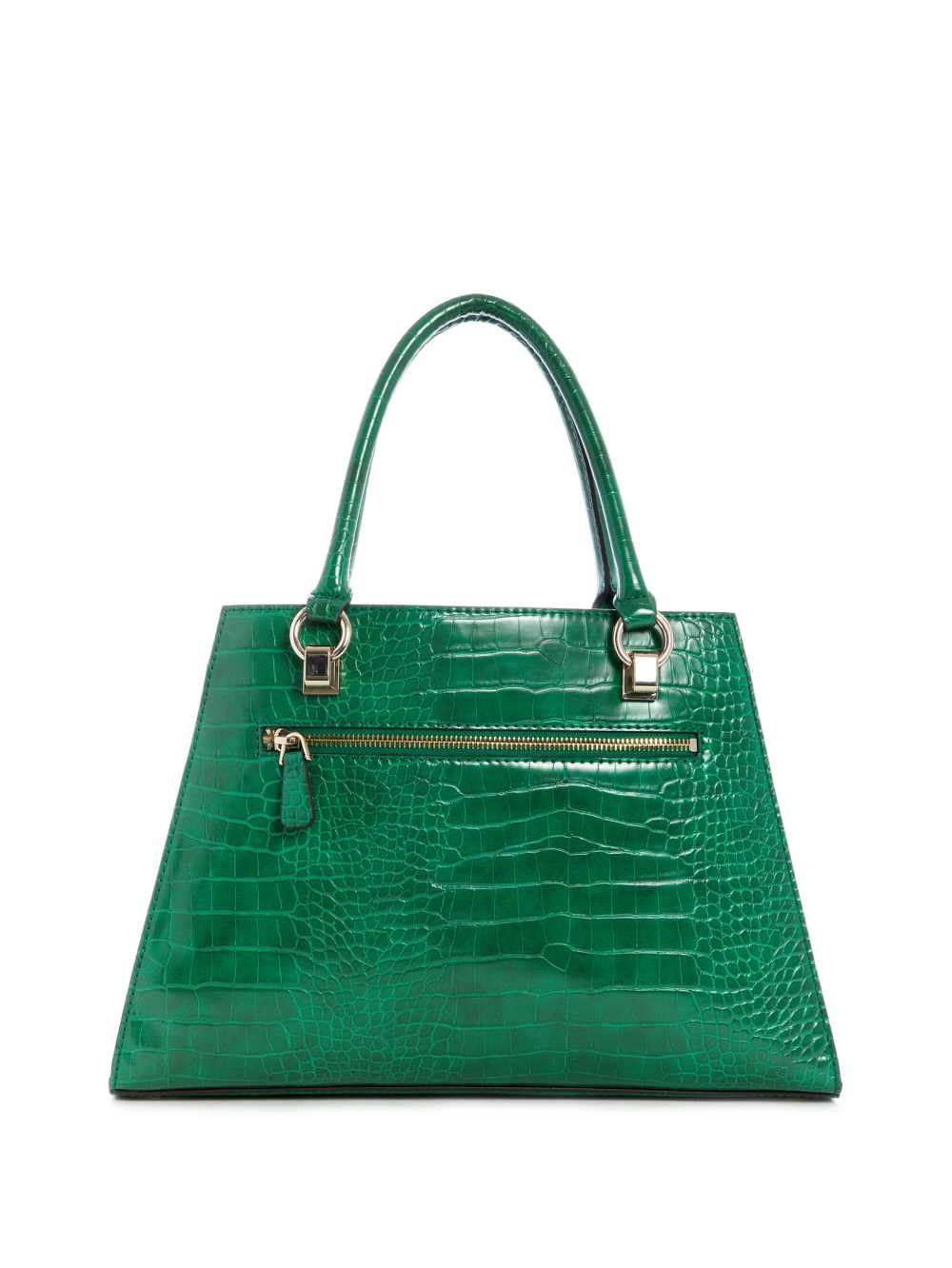 Green Women's Guess Stephi Croc Girlfriend Satchel Bags Australia Sale | 591UFCTLJ