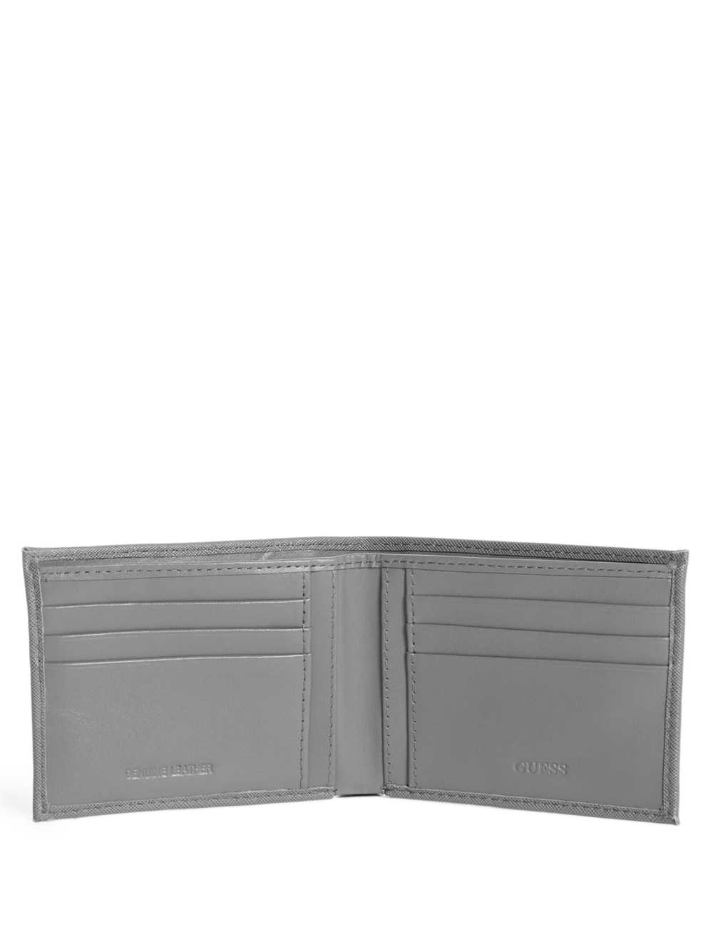 Grey Men's Guess Certosa Leather Billfold Wallets Australia Sale | 079RZOQSY