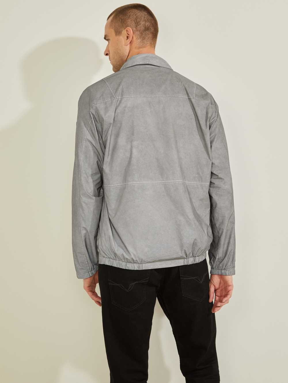 Grey Men's Guess Denver Reflective Windbreaker Australia Sale | 405NQLHWO