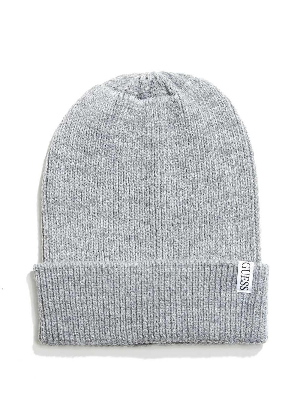 Grey Men\'s Guess Elliot Patch Beanie Australia Sale | 489HODSGI