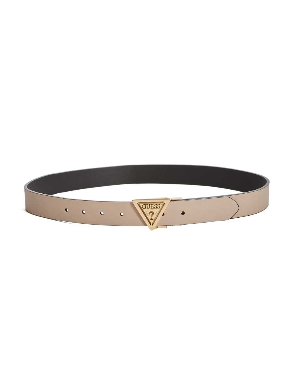 Grey White Women's Guess 32MM REVERISBLE TRIANGLE Belts Australia Sale | 386DYGBEU