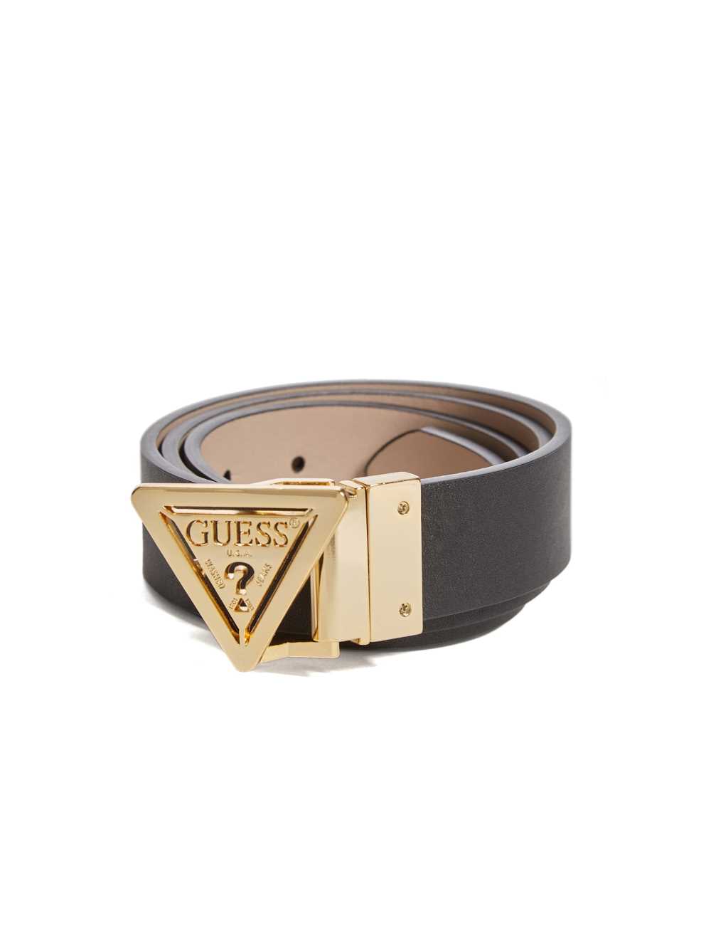 Grey White Women\'s Guess 32MM REVERISBLE TRIANGLE Belts Australia Sale | 386DYGBEU