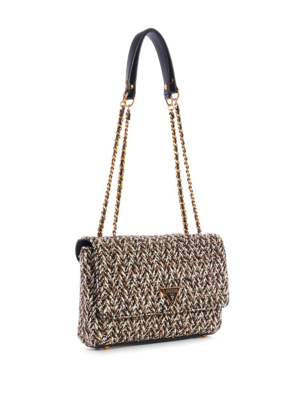 Grey White Women's Guess Cessily Tweed Convertible Crossbody Bags Australia Sale | 739YGVDUH