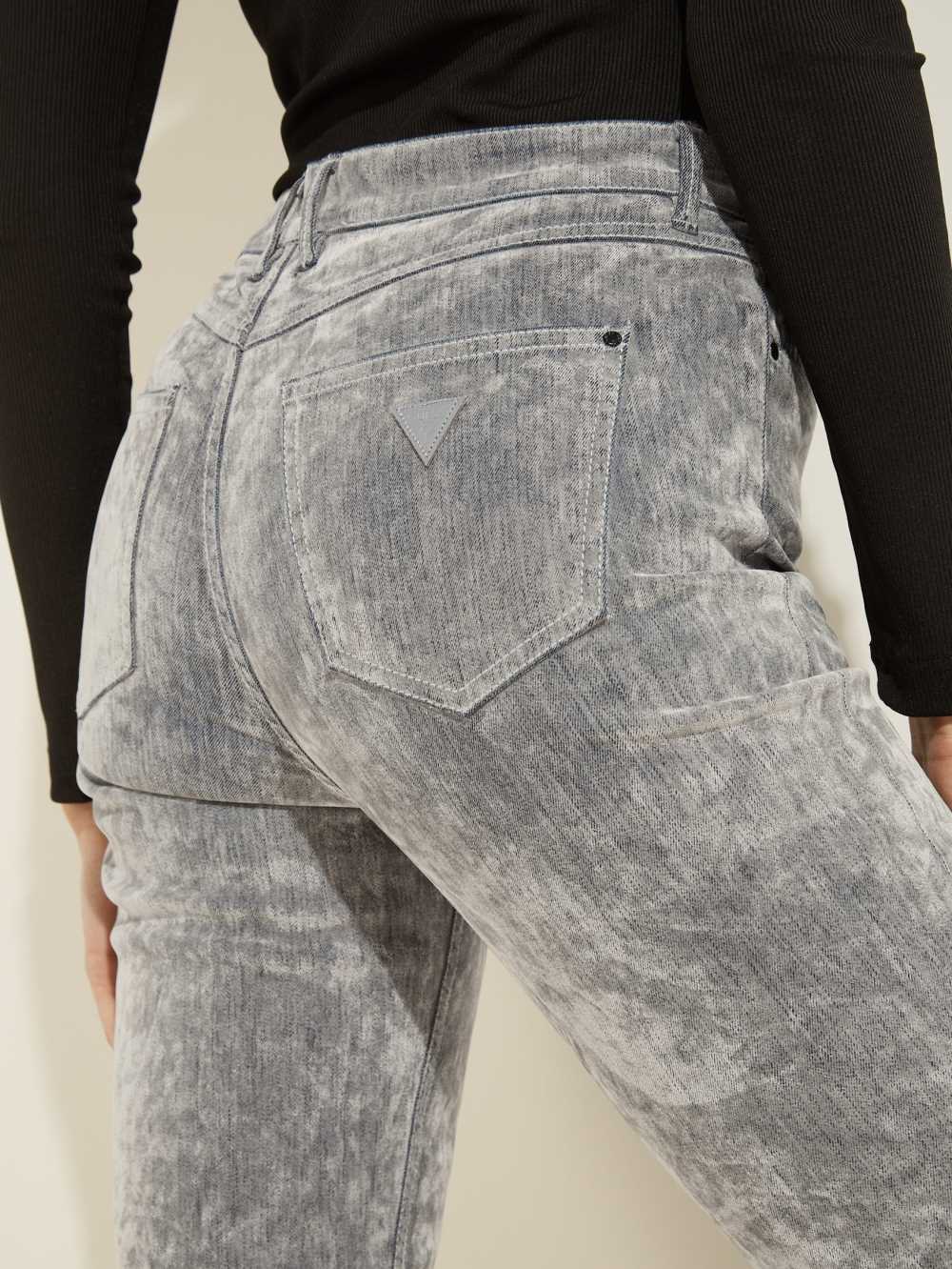 Grey Women's Guess 1981 Velvet Flocked Skinny Jeans Australia Sale | 934VZQJEO