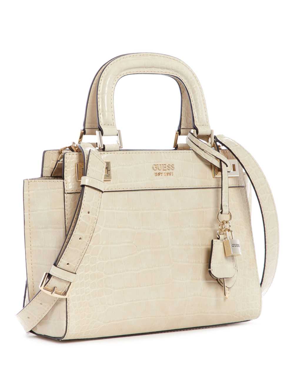 Grey Women's Guess Katey Girlfriend Satchel Bags Australia Sale | 549WXZNIR