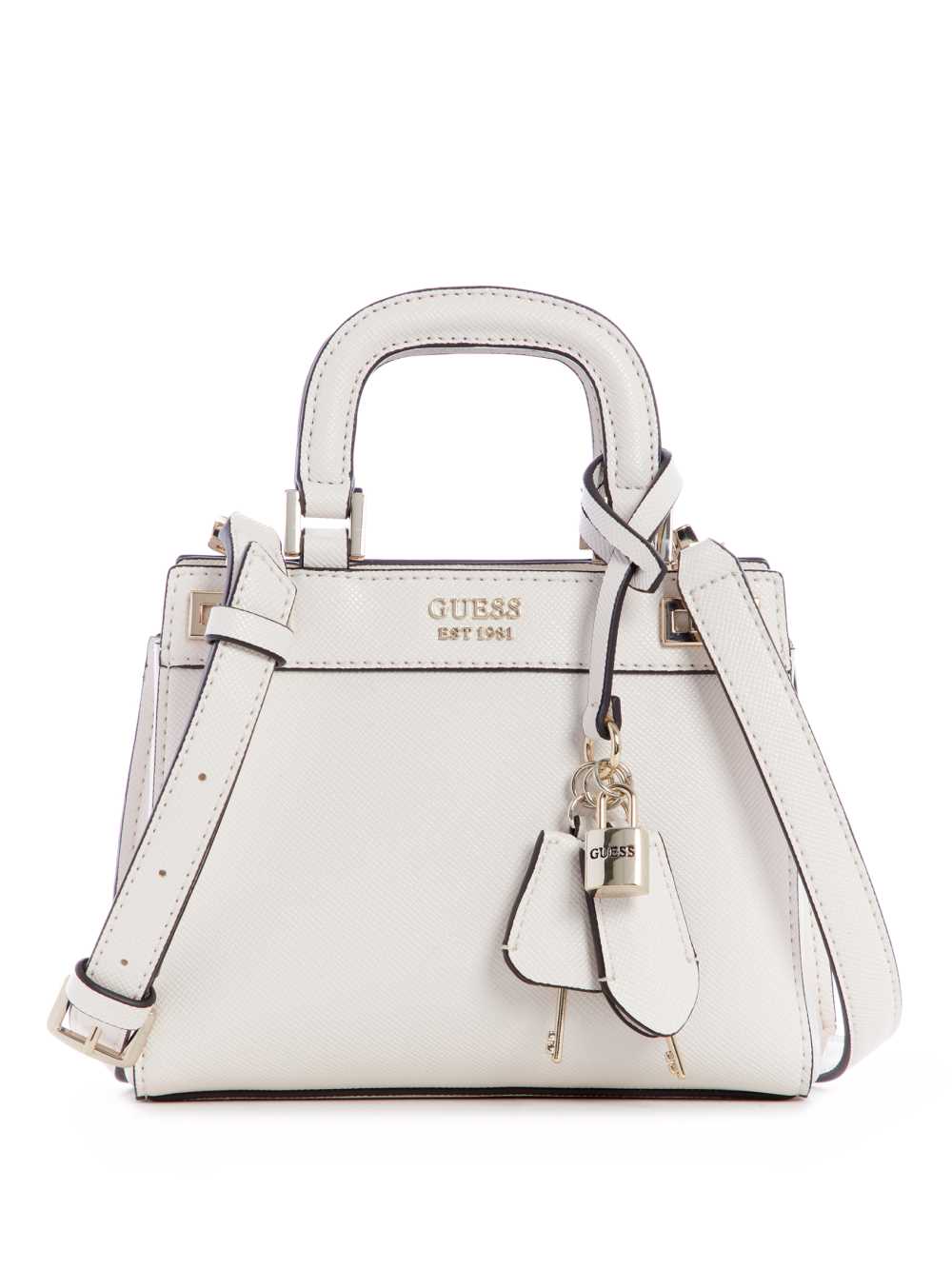 Grey Women\'s Guess Katey Mini Satchel Bags Australia Sale | 859NSAMWE