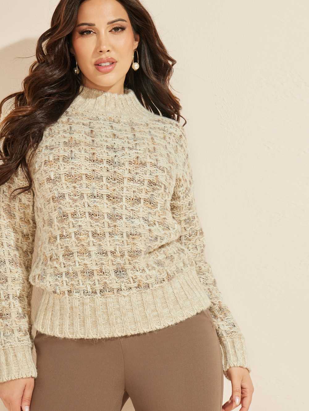 Khaki Brown Women's Guess Cecilia Sweaters Australia Sale | 783TKLYNQ