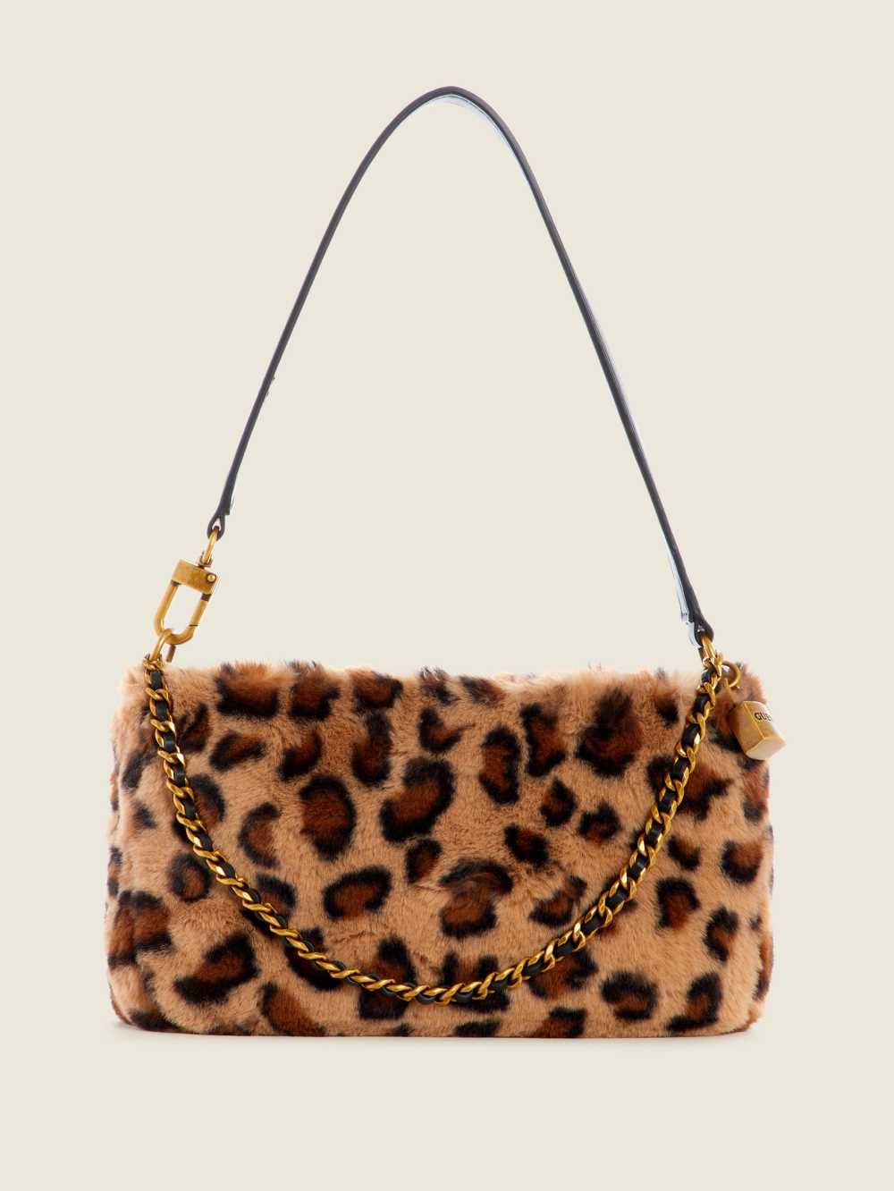 Leopard Women\'s Guess Katey Luxe Leopard Mini Shoulder Bags Australia Sale | 465GPLBYZ