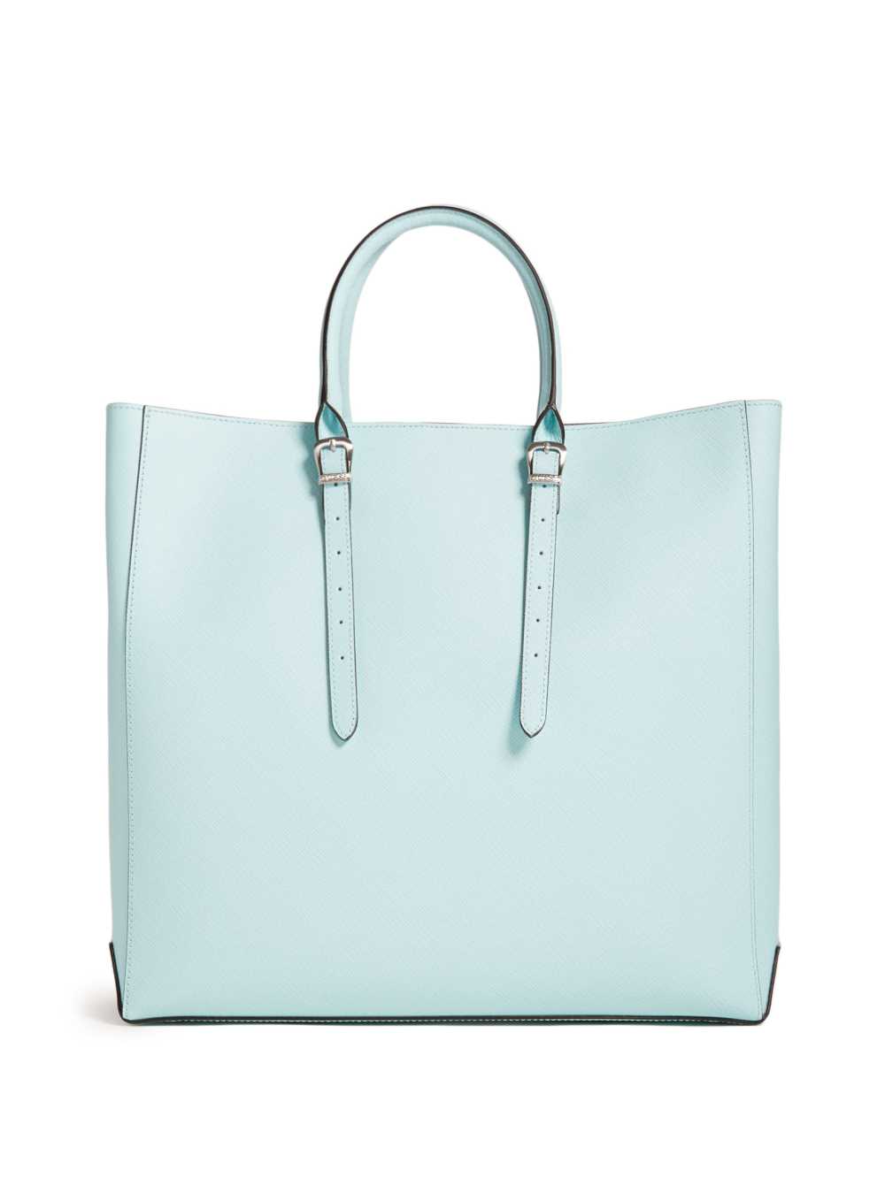 Light Blue Women's Guess Lady Luxe Leather Tote Bags Australia Sale | 752FOCWLQ